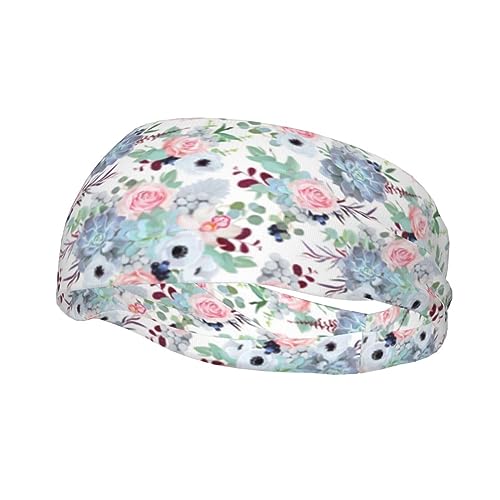 Stirnbänder mit Rosen-Blumenmuster, Frühlings-Kirschblüten-Stirnbänder für Frauen, rutschfestes Gesichtswasch-/Make-up-Stirnband, Sport-/Lauf-Stirnband, dehnbares Schweißband, modische breite Stirnbän Stirnbänder mit Rosen-Blumenmuster, Frühlings-Kirschblüten-Stirnbänder für Frauen, rutschfestes Gesichtswasch-/Make-up-Stirnband, Sport-/Lauf-Stirnband, dehnbares Schweißband, modische breite Stirnbän von Oudrspo