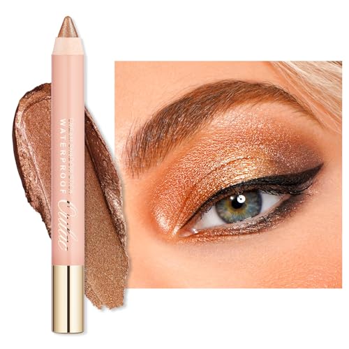 Oulac Lidschatten Stift Wasserdicht|Hochpigmentierter Lidschatten|Langanhaltend und Glatt|Schimmerndes Finish|Make-up Für Faltenfreie Augen|Vegan&Cruelty-Free| Bronze 3.8g (02) von Oulac