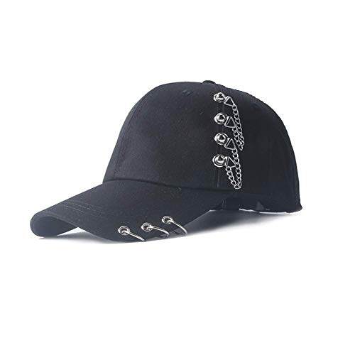 Unisex-Ringe Baseballmütze Hysteresen Hip Hop Kpop Einstellbare Trucker-mütze Kreative Piercing Ring Punk-Hut Für Frauen-männer von Oulensy