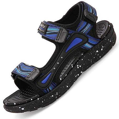 kinder Sommerschuhe sandalen für Jungen und Mädchen Outdoor Trekking,Schwarz Blau,31 EU von Ouoruee