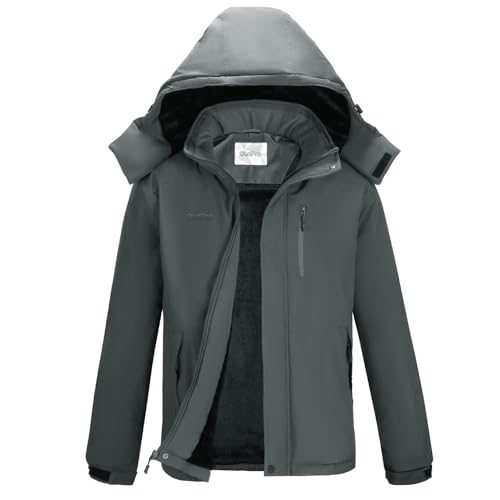 OutPro Herren Skijacke Winterjacke Herren Vielseitige Warme Fleecejacke - Wasserdicht, winddicht, Perfekt für Outdoor-Aktivitäten und Winterwanderungen Grau,M OutPro Herren Skijacke Winterjacke Herren Vielseitige Warme Fleecejacke - Wasserdicht, winddicht, Perfekt für Outdoor-Aktivitäten und Winterwanderungen Grau,M von OutPro