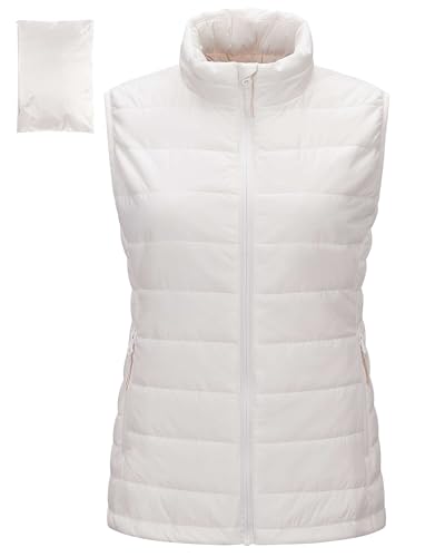 Outdoor Ventures Damen Steppweste Packbare Übergangswesten Gefütterte Hybrid Sportweste Frau Warmer Bodywarmer Fahrradweste mit Stehkragen für Wandern Camping, Creme L Outdoor Ventures Damen Steppweste Packbare Übergangswesten Gefütterte Hybrid Sportweste Frau Warmer Bodywarmer Fahrradweste mit Stehkragen für Wandern Camping, Creme L von Outdoor Ventures