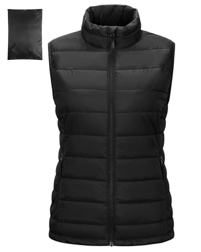 Outdoor Ventures Damen Steppweste Packbare Übergangswesten Gefütterte Hybrid Sportweste Frau Warmer Bodywarmer Fahrradweste mit Stehkragen für Wandern Camping, Schwarz S Outdoor Ventures Damen Steppweste Packbare Übergangswesten Gefütterte Hybrid Sportweste Frau Warmer Bodywarmer Fahrradweste mit Stehkragen für Wandern Camping, Schwarz S von Outdoor Ventures