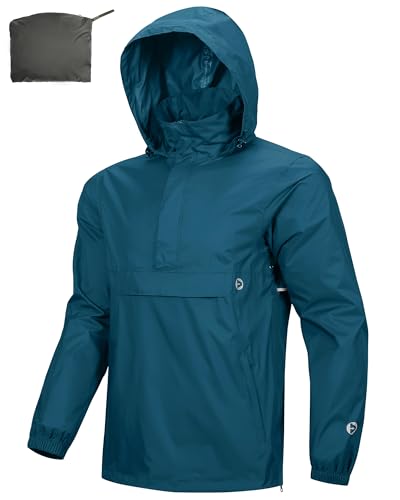 Outdoor Ventures Herren Regenjacke Wasserdichter Pullover mit Kapuze Packbare Reflektierende Jacke Leichte Fahrrad Windjacke Atmungsaktive Softshelljacke für Wandern Laufen Outdoor Säureblau L Outdoor Ventures Herren Regenjacke Wasserdichter Pullover mit Kapuze Packbare Reflektierende Jacke Leichte Fahrrad Windjacke Atmungsaktive Softshelljacke für Wandern Laufen Outdoor Säureblau L von Outdoor Ventures