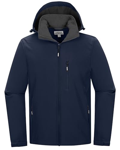 Outdoor Ventures Jacke Herren Wasserdichte Atmungsaktiv Softshelljacke - Winddichte Regenjacke Funktionsjacke mit Abnehmbare Kapuze Dunkelblau 3XL Outdoor Ventures Jacke Herren Wasserdichte Atmungsaktiv Softshelljacke - Winddichte Regenjacke Funktionsjacke mit Abnehmbare Kapuze Dunkelblau 3XL von Outdoor Ventures