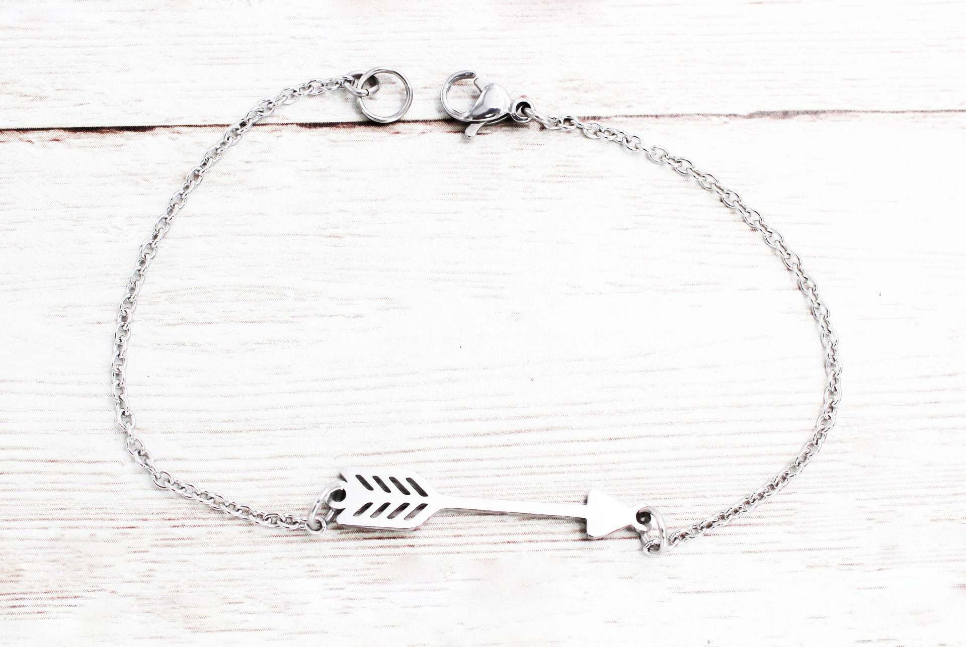 Edelstahl-Pfeil-Fußkettchen Oder Armband, Hypoallergenes Pfeil-Fußkettchen, Pfeil-Schmuck, Follow Your Arrow, Bestie-Geschenk, Pfeil-Charm von OuterWonders