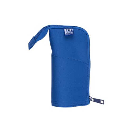 Oxford Federmäppchen Stand-Up Stiftehalter mit Reißverschluss, Stifte-Tasche, blau von Oxford