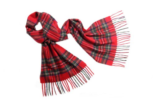 Pure Cashmere Tartan Scarf, Royal Stewart von Oxfords Cashmere