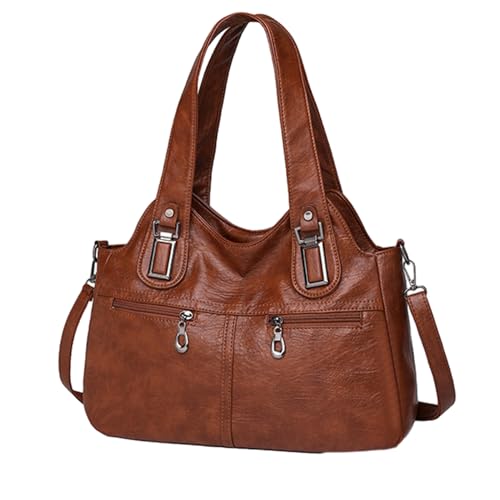 Oyrcvweuylx 2024 NEU Umhängetasche Vintage Spritzwassergeschützte Umhängetasche Große Kapazität Ledertasche für Frauen Mädchen Vielseitige Handtasche von Oyrcvweuylx