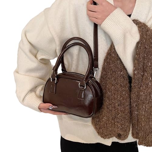 Oyrcvweuylx 2024 NEUE Umhängetasche Vintage-Tasche Große Kapazität Leder Umhängetasche für Frauen Mädchen Vielseitige wasserdichte Handtasche von Oyrcvweuylx