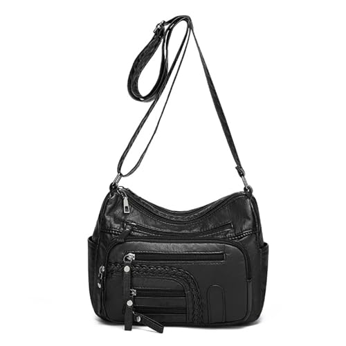 Oyrcvweuylx 2024 Umhängetasche, vielseitige, trendige Ledertasche, Umhängetasche mit mehreren Fächern für Mädchen und Frauen, vielseitige, modische PU-Tasche von Oyrcvweuylx