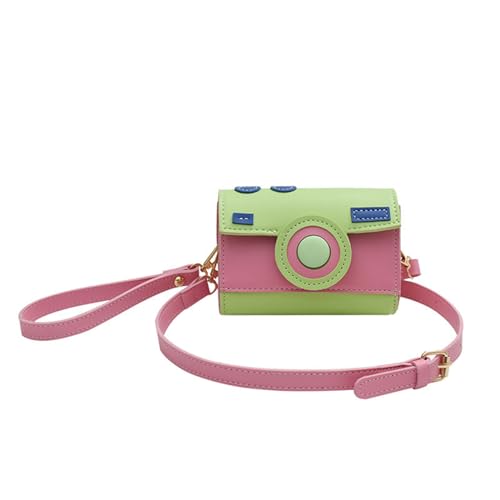 Oyrcvweuylx Damen-Kamera-Umhängetasche, kleine quadratische Tasche, modische Handtasche, kontrastierende Farben, Umhängetasche aus PU-Leder von Oyrcvweuylx