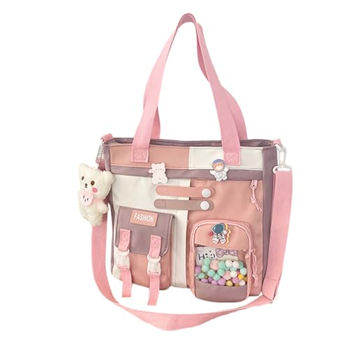 Oyrcvweuylx Damen-Umhängetasche, lässig, süße Cartoon-Handtasche, große Kapazität, Messenger-Tasche, Schüler-Schultasche, weibliche Umhängetasche von Oyrcvweuylx