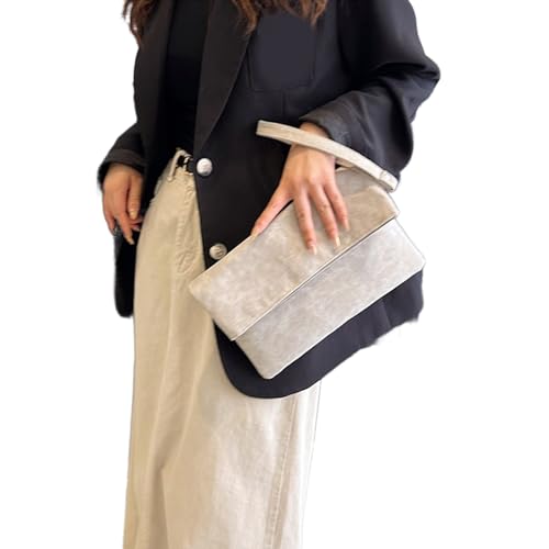 Oyrcvweuylx Umschlag-Clutch für Damen, Lederhandtasche mit Handgelenksschlaufe, Hochzeitstasche für Frauen mit Handschlaufe von Oyrcvweuylx