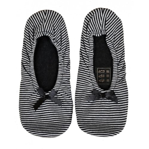 OZABI - Infinitive Damenhausschuhe, Ballerinas, Ballerina, gestreift, Schwarz, 36/37 EU OZABI - Infinitive Damenhausschuhe, Ballerinas, Ballerina, gestreift, Schwarz, 36/37 EU von Ozabi