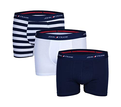 OZABI - John Frank Herren-Boxershorts, Komfort und Qualität, aus hochwertiger Baumwolle, mehrfarbig, 3er-Pack Boxershorts Jf3b03, L von Ozabi