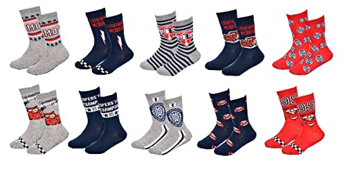 Ozabi Kinder Socken LICENCE ÜBERRASCHUNGSPAKET (as3, numeric, numeric_27, numeric_30, regular, 10er-Pack Männlich CARS 2439) von Ozabi