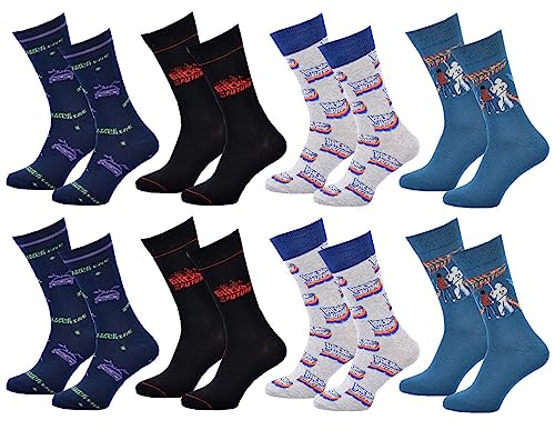 Ozabi Socken Pack Herren BACK TO THE FUTURE (as3, numeric, numeric_43, numeric_46, regular, regular, Packung mit 8 Paar 1487) von Ozabi