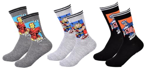 Ozabi Socken Pack Jungen AVENGERS (as3, numeric, numeric_31, numeric_34, regular, 3er-Pack 4587A) von Ozabi