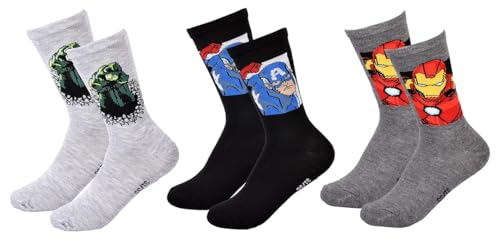 Ozabi Socken Pack Jungen AVENGERS (as3, numeric, numeric_35, numeric_38, regular, 3er-Pack 4587B) von Ozabi