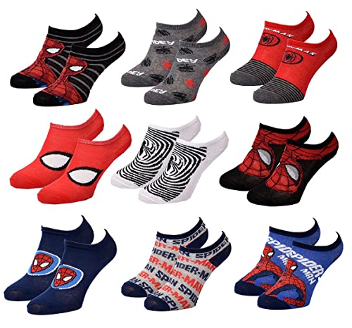 Ozabi Socken Pack Jungen SPIDERMAN (as3, numeric, numeric_27, numeric_30, regular, 9er-Pack SNEAKER SURPRISE) von Ozabi