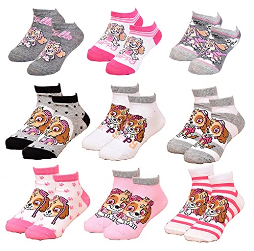 Ozabi Socken Pack Mädchen PAT PATROUILLE (as3, numeric, numeric_23, numeric_26, regular, 9er-Pack SNEAKER SURPRISE) von Ozabi