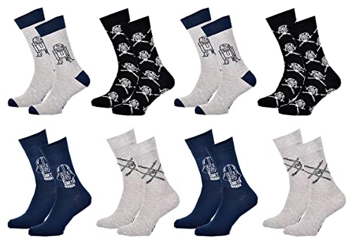 Ozabi Socken für Männer Lizenz PACK STARWARS (as3, numeric, numeric_43, numeric_46, regular, regular, 8er-Pack 5262) von Ozabi