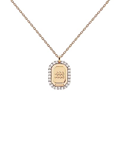 PDPaola Damen-Halskette Sternzeichen Wassermann Silber vergoldet CO01-566-U von P D PAOLA