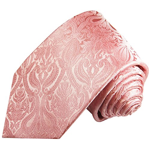 Pink paisley Krawatte 100% Seidenkrawatte by Paul Malone von P. M. Krawatten