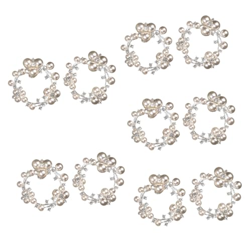 PACKOVE 10 Stk Perlenschnalle Strassdekor Schuhschmuck Charms Perlendekor Strass Mattschwarz Kleiderhut-clip Hochzeitsdekoration Perlenpumps Legierung Damen Kristall Pantoffel Hoher Absatz von PACKOVE