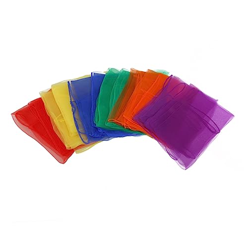 PACKOVE 12st Haarhalsschal Schal Werfen Rhythmus-schal Für Kinder Zaubertricks Schals Tanzschals Aus Seide Musiktanzschal Schal Für Musikbewegungen Armband Schal Kleinkind Zubehör von PACKOVE