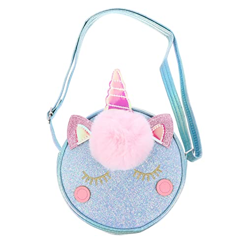 PACKOVE 2st Einhorn Umhängetasche Kleine Mädchen Geldbörse Umhängetasche Für Kleine Mädchen Geldbörse Für Mädchen Einhorn Geschenke Umhängetasche Kreis Funkeln Grüßer Kindertasche Tier von PACKOVE