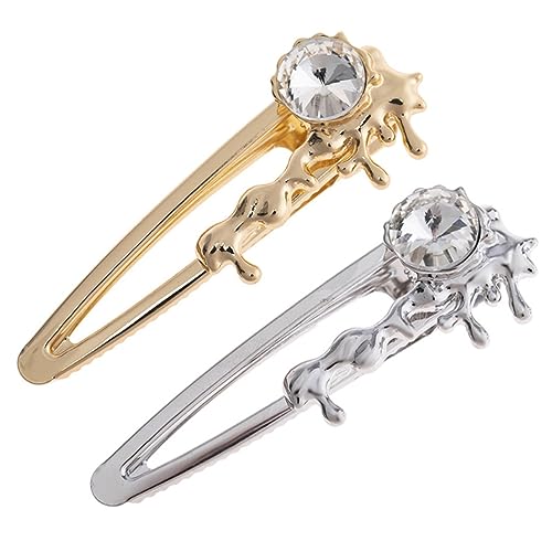 PACKOVE 2 Stück Haarnadel aus Metall Strasssteine Clips Die kleine Haarspangen dekorative Haarspangen funkelnde Haarspangen Metallhaarnadel Haarspangen frauen Legierung PACKOVE 2 Stück Haarnadel aus Metall Strasssteine Clips Die kleine Haarspangen dekorative Haarspangen funkelnde Haarspangen Metallhaarnadel Haarspangen frauen Legierung von PACKOVE