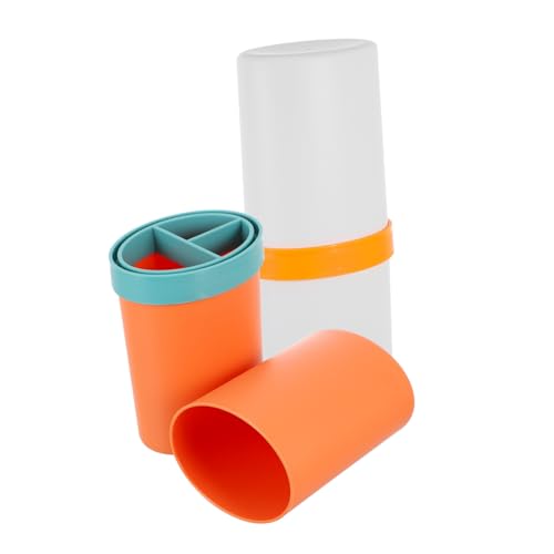 PACKOVE 2 Stück Zahnbürstenetui mit Becher und Zahnpasta Box Tragbare Aufbewahrungslösung für Schule Reisen und Camping PACKOVE 2 Stück Zahnbürstenetui mit Becher und Zahnpasta Box Tragbare Aufbewahrungslösung für Schule Reisen und Camping von PACKOVE