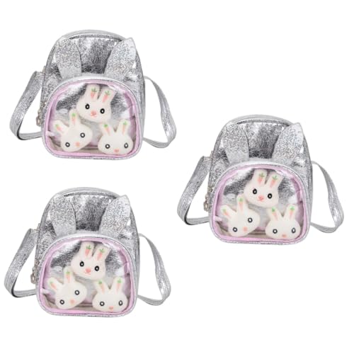 PACKOVE 3St Schultertaschen Handtasche, Umhängetasche Glitzernde Kindertasche Mini schultüte kleine Umhängetasche schicke Glitzertasche einzelne Umhängetasche niedlich Geldbörse Rucksack von PACKOVE