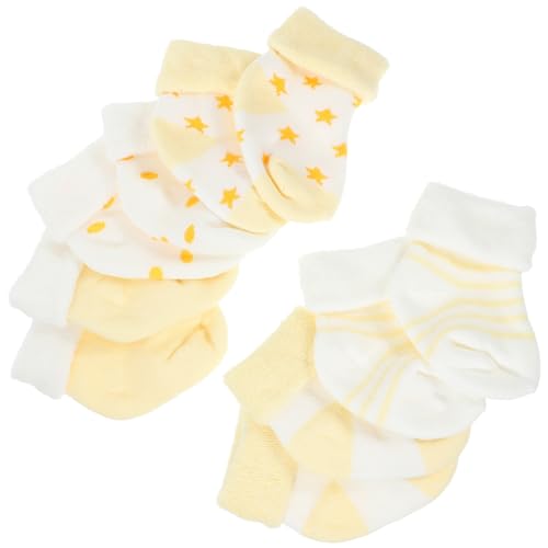 PACKOVE 5 Paar Baby-Kleinkind-Knöchel-Crew-Socken Kinder-Wintersocken Aus Baumwolle -Stiefelsocken Neugeborenen-Socken Für Kleinkinder Kinder Jungen Mädchen 6–12 Monate von PACKOVE