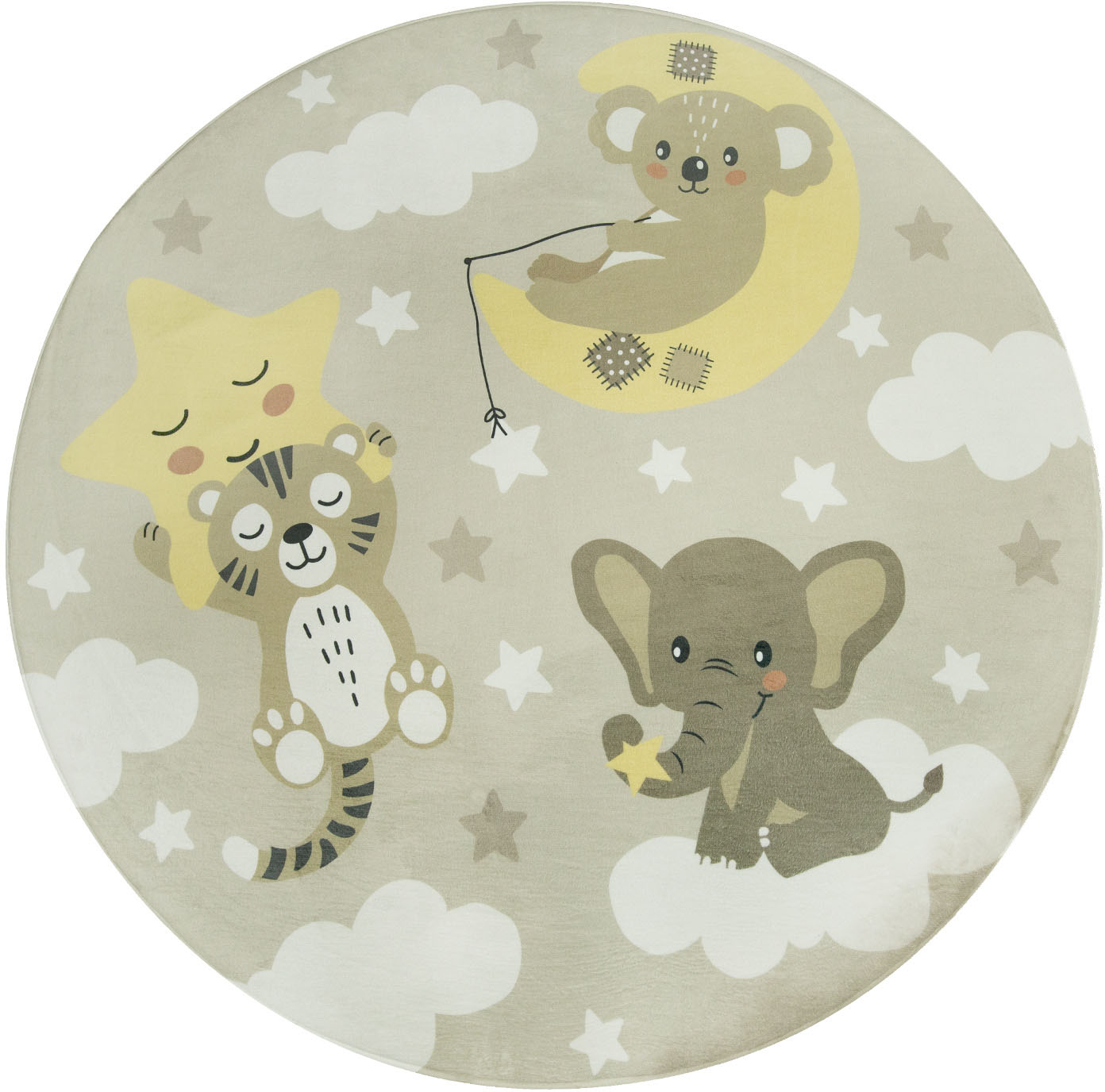 Paco Home Kinderteppich "Chicos 551", rund, Flachgewebe, niedliches Kinder Design, Motiv Tiere, Kinderzimmer von PACO HOME