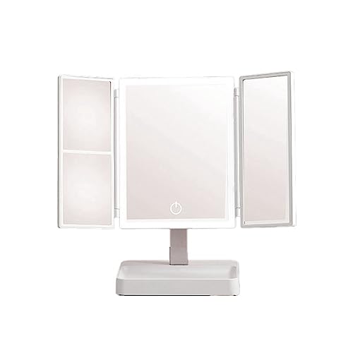 PAGJHRFJG Kosmetikspiegel, 3-Fache VergrößErung, Kosmetikspiegel, 3 Klappbare Make-Up-, 270-Grad-Drehung, Stufenloser Dimmer, Beauty-Tischspiegel, A PAGJHRFJG Kosmetikspiegel, 3-Fache VergrößErung, Kosmetikspiegel, 3 Klappbare Make-Up-, 270-Grad-Drehung, Stufenloser Dimmer, Beauty-Tischspiegel, A von PAGJHRFJG