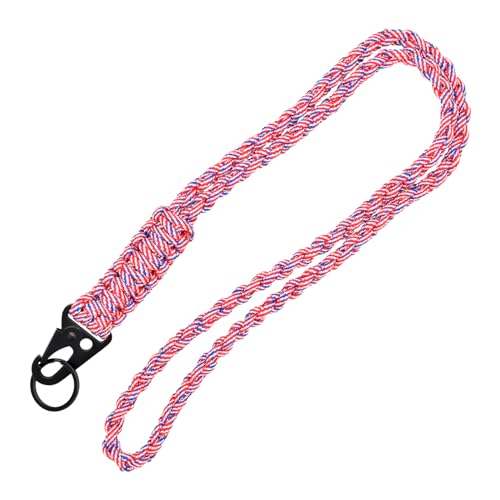 PAITOK Robuster Paracord-Schlüsselband für Männer und Frauen, geflochtenes farbenfrohes Nackenband für Schlüssel, Ausweiskarte, Abzeichenhalter, Kamera und Outdoor-Aktivitäten von PAITOK