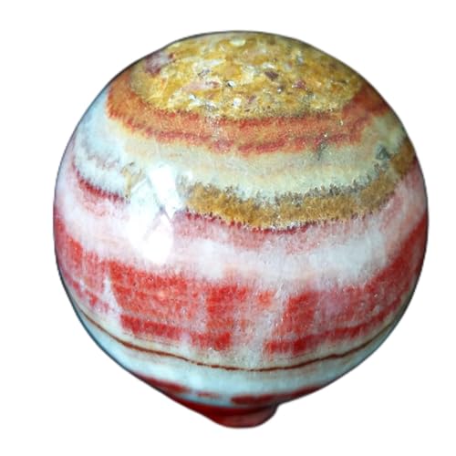 PAJPXPCD 1pc natürliche Rhodochrosit Stein Kristalle Ball Ornamente Stein Kugel Statue Home Office Dekoration Feng Shui Figur Kristall (Color : Rhodochrosite, Size : Diameter 1.57-1.97in) von PAJPXPCD