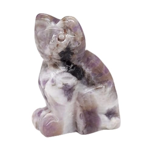 PAJPXPCD Amethyst-Rohstein, 3,8 cm, Amethyst-Tiere, Figur, Rosenquarz, Eule, Statue, Blüte, Achat, Wolf, Lapislazuli, Elefant, Natursteine, Heilkristall, Geschenk (Color : Amethyst-c) von PAJPXPCD