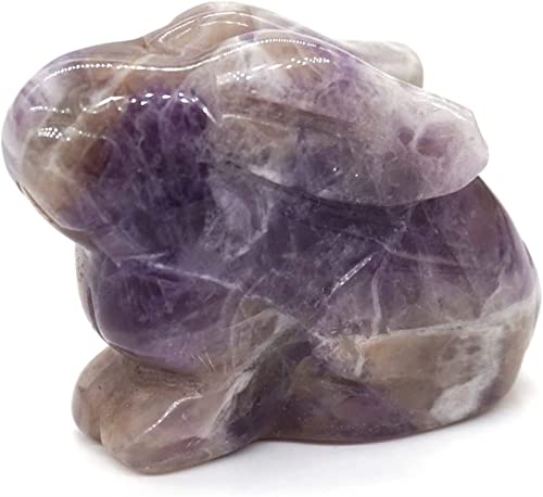 PAJPXPCD Amethyst-Rohstein, 3,8 cm, Amethyst-Tiere, Figur, Rosenquarz, Eule, Statue, Blüte, Achat, Wolf, Lapislazuli, Elefant, Natursteine, Heilkristall, Geschenk (Color : Amethyst-r) von PAJPXPCD