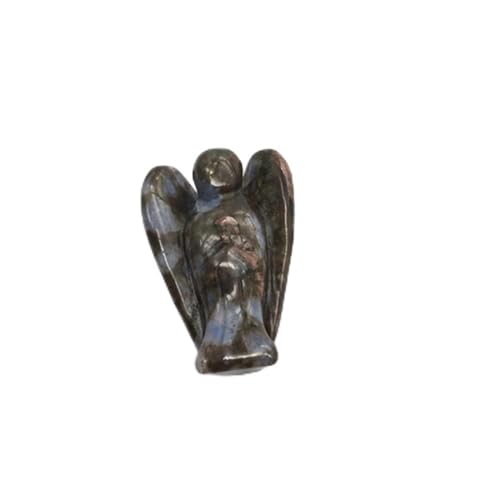 PAJPXPCD Natural Magic 1,5-Zoll-Taschenstein-Handwerksengel-Statue, geschnitzter Naturstein-Kristall, Schutzengel-Figur for Weihnachten (Color : Llanite) von PAJPXPCD