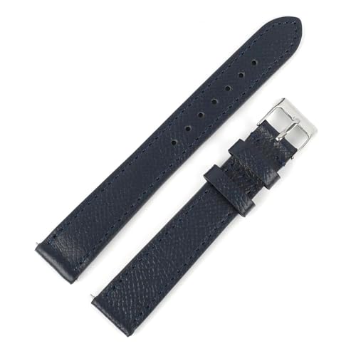 PAKMEZ 12-22mm Leder Watchband Ersatzschand, Dunkle Bule, 16mm von PAKMEZ