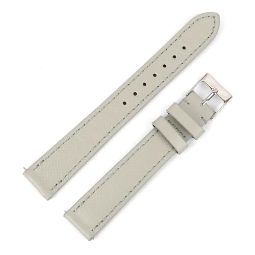 PAKMEZ 12-22mm Leder Watchband Ersatzschand, Grau, 12mm von PAKMEZ