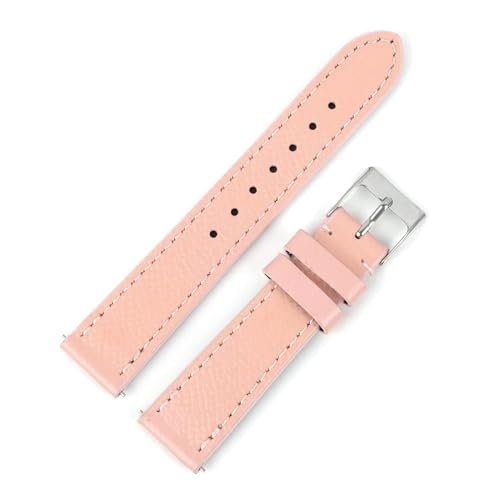 PAKMEZ 12-22mm Leder Watchband Ersatzschand, Rosa, 14mm von PAKMEZ