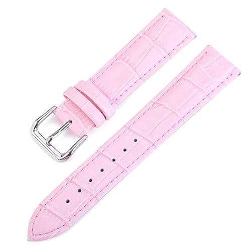 PAKMEZ Leder-Uhren-Band 10-24mm Ersatzuhr-Gurt, Rosa, 18mm von PAKMEZ