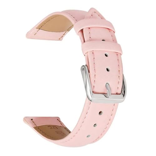 PAKMEZ Leder Uhren Band 14-22mm Leder Uhrengurtarmband, Rosa, 18mm von PAKMEZ