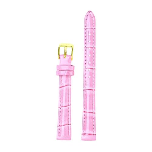 PAKMEZ Leder-Uhrengurt 12-22mm Leder Austauscharmband, Rosa Gold, 16mm von PAKMEZ