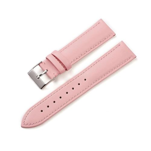 PAKMEZ Leder Uhrengurt 16-22mm Ersatzwachenbänder, Rosa, 16mm von PAKMEZ